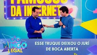 Truque da tampinha deixa Celso de boca aberta no famosos da internet | Domingo Legal (22/02/26) Truque da tampinha deixa Celso de boca aberta no famosos da internet | Domingo Legal (22/02/26)