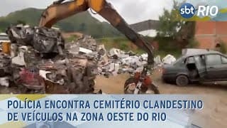 Polícia encontra cemitério clandestino de veículos na Zona Oeste do Rio Polícia encontra cemitério clandestino de veículos na Zona Oeste do Rio
