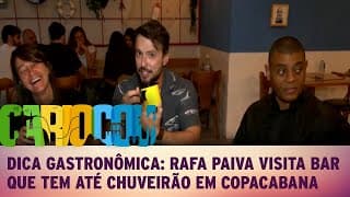 Dica Gastronômica: Rafa Paiva visita bar que tem até chuveirão em Copacabana Dica Gastronômica: Rafa Paiva visita bar que tem até chuveirão em Copacabana