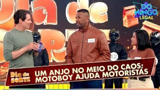 O motoboy Flavio Brotas busca transformação no "Dia de Sorte" | Domingo Legal (12/04/26)