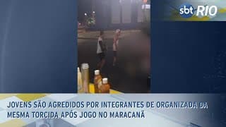 Jovens são agredidos por integrantes de organizada da mesma torcida após jogo no Maracanã Jovens são agredidos por integrantes de organizada da mesma torcida após jogo no Maracanã