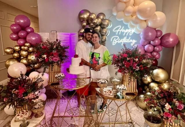 Zé Felipe e Virginia Fonseca em festa de aniversário surpresa