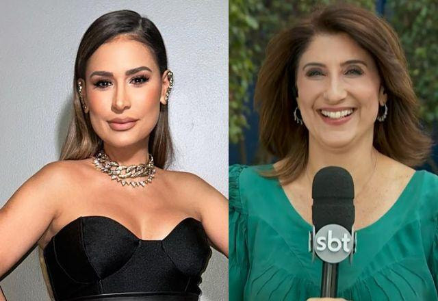 Na montagem aparece Simone Mendes do lado esquerdo e Simone Queiroz do lado direito