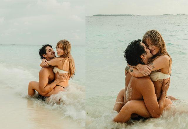 Luísa Sonza aparece em clima romantico com o namorado Luís Ribeirinho