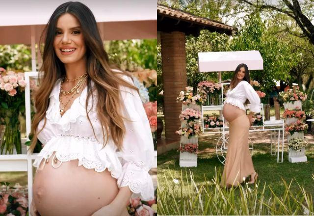 Camila Queiroz celebra chá de bebê em clima romântico com Klebber Toledo