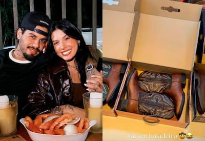 Ana Castela renova guarda-roupa de Zé Felipe e brinca que ele "vai ser boiadeiro"