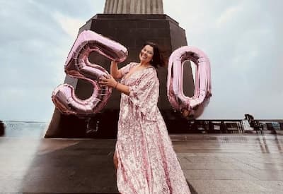 Fabiana Karla comemora 50 anos aos pés do Cristo Redentor
