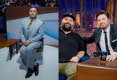 Valter Guijhon ensina regras de etiqueta e comportamento para os especialistas do "Roda Solta" no The Noite