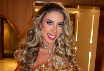 Tati Minerato exibe corpaço ao realizar marquinha de biquíni