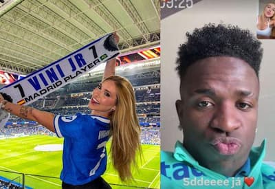 Virginia faz ligação com Vini Jr. e mostra presente inusitado