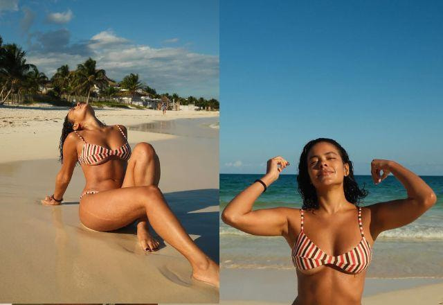 Bella Campos em viagem a Tulum no México