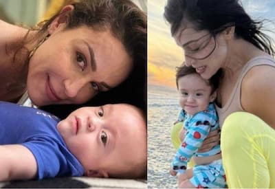 Nadja Haddad encanta ao mostrar primeiro passeio na praia com o filho