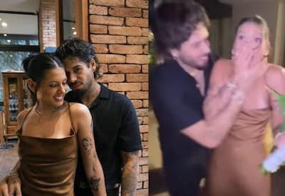 Ana Castela pega buquê em casamento e reação de Zé Felipe surpreende