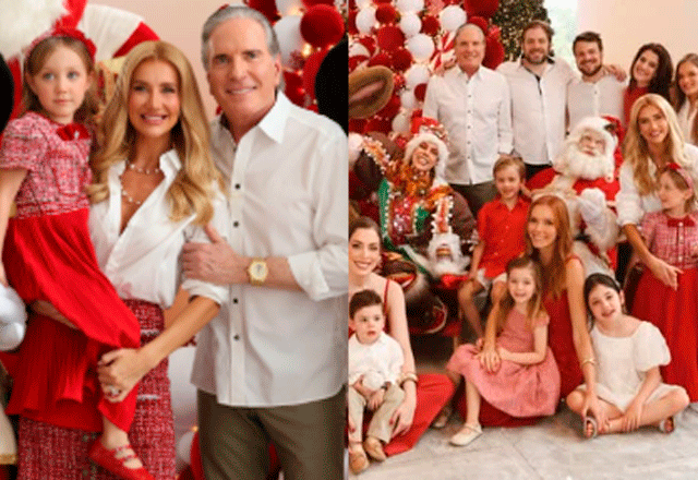 fotos de Roberto Justus e Ana Paula Siebert e família