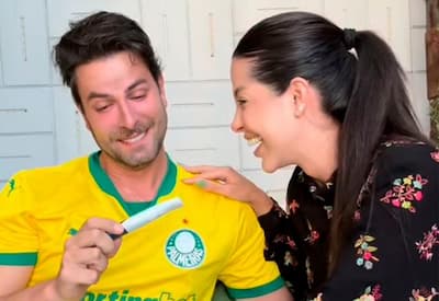 Laís Caldas registra reação de Gustavo Marsengo ao descobrir que será pai pela primeira vez