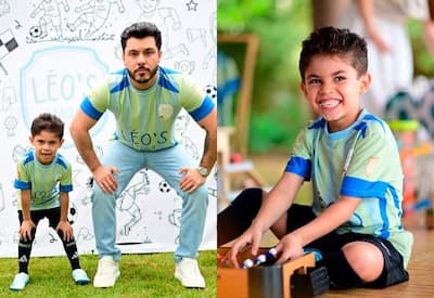 Filho de Marília Mendonça e Murilo Huff comemora 6 anos com festa temática de futebol