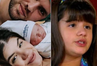 Ex-chiquitita, Carolina Chamberlain comemora nascimento da primeira filha