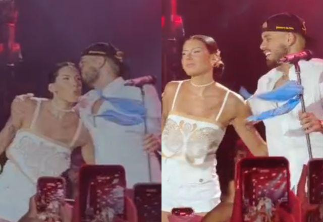 Ana Castela deixa palco após cantar com Zé Felipe em cruzeiro e clima chama atenção