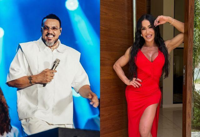 Belo e Viviane Araújo se reencontram em gravações e contracenam como casal