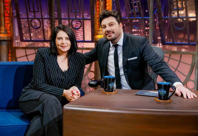 Sônia Lima e Danilo Gentili no The Noite