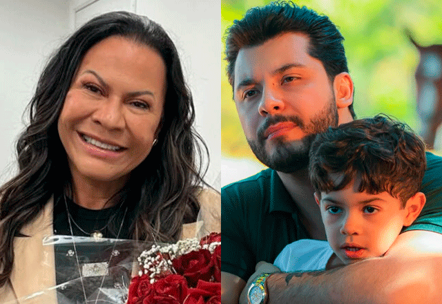 Murilo Huff com Leo e Dona Ruth Mendonça