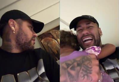 Neymar assusta Mavie em "pegadinha" com Bruna Biancardi e filha cai no choro
