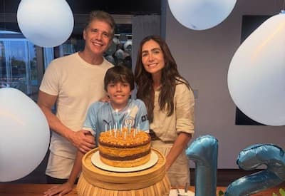 Márcio Garcia celebra os 12 anos do filho caçula
