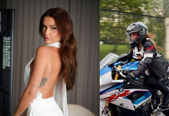 juliette impressiona ao aparecer pilotando moto imponente