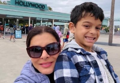 Miguel Benjamin, filho de Mara Maravilha, rouba a cena em foto de viagem à Disney