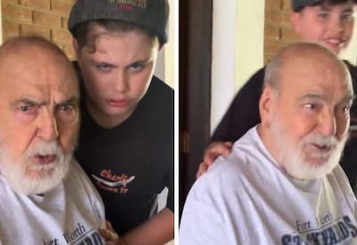 Lima Duarte diverte ao surgir com neto em vídeo inspirado em série