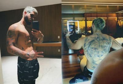 Zé Felipe posa sem camisa, exibe o corpo e comentário de famosa agita a web