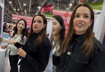 Juliette faz amizade com vendedora em feira na Itália e sai da loja cheia de brindes