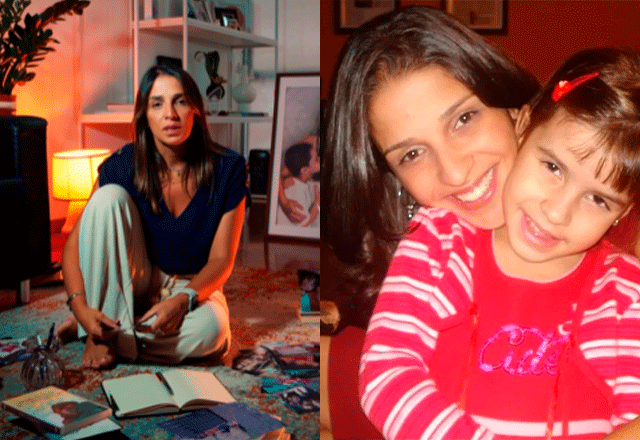 Foto de Ana carolina oliveira e de Isabella Nardoni ao lado da mãe