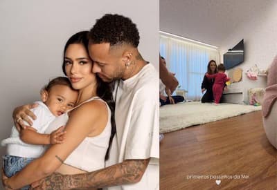 Bruna Biancardi mostra primeiros passos de filha com Neymar