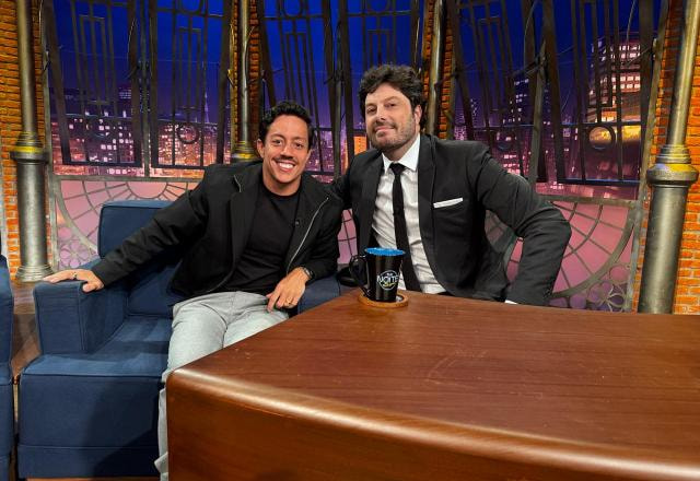 Renato Albani e Danilo Gentili no The Noite